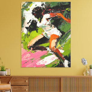 Impressão Em Tela Pintura a óleo de abstrato em movimento