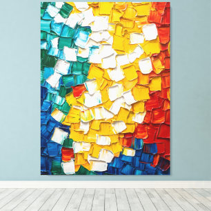 Impressão Em Tela Pintura a óleo de Abstrato vibrante