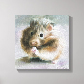 Impressão Em Tela Pintura a óleo de hamster