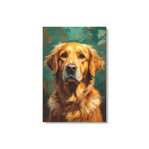 Pintura a óleo vibrante com retrato de Ouro artíst
