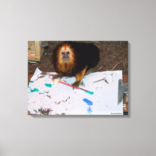 Impressão Em Tela Pintura a ouro de Leão-Leão