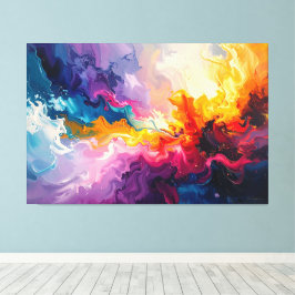 Impressão Em Tela Pintura abstrata acrílica
