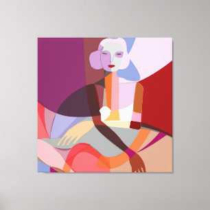 Impressão Em Tela pintura abstrato