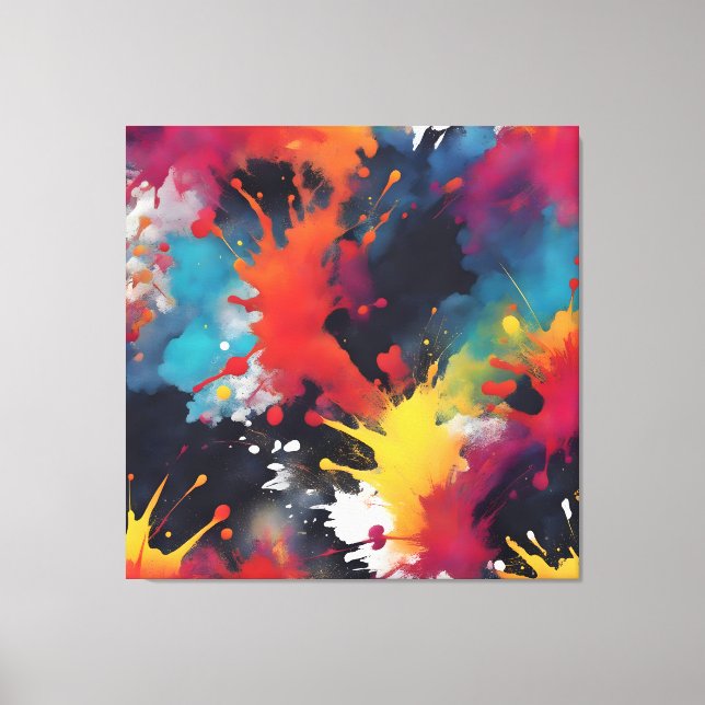 Impressão Em Tela pintura abstrato (Frente)