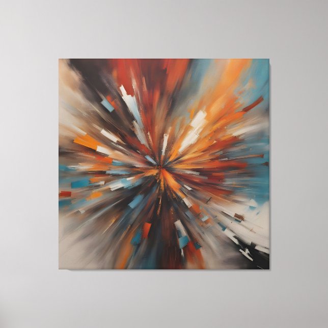 Impressão Em Tela pintura abstrato (Frente)