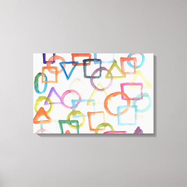 Impressão Em Tela pintura abstrato de aquarela (Frente)