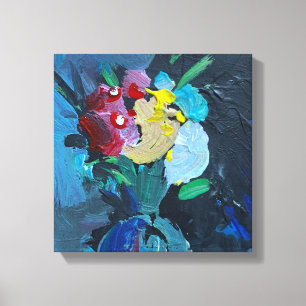 Impressão Em Tela Pintura acrílica, flores