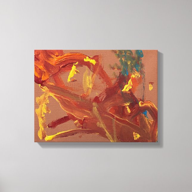 Impressão Em Tela Pintura acrílica original impressa como (Frente)