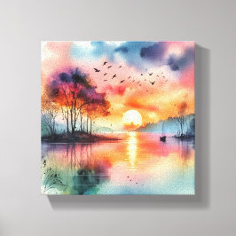 Impressão Em Tela pintura aquarela