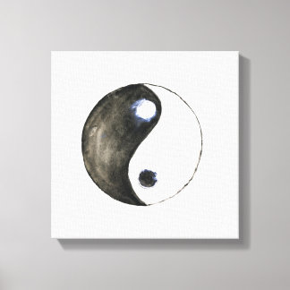 Impressão Em Tela pintura aquarela yin yang símbolo art