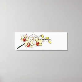 Impressão Em Tela pintura aquosa orquídea amarelo florins congelados
