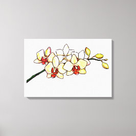 Impressão Em Tela pintura aquosa orquídea amarelo florins congelados