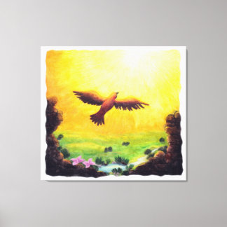Impressão Em Tela pintura aquosa pintura de vintage ascensão de águi