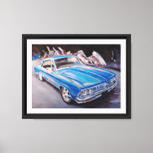 Pintura Artística de Carro Azul