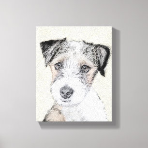 Impressão Em Tela Pintura áspera de Russell Terrier - arte original