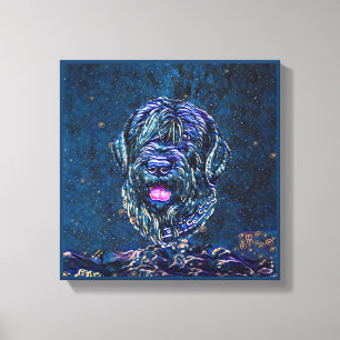 Impressão Em Tela Pintura azul-russa da noite estelar azul