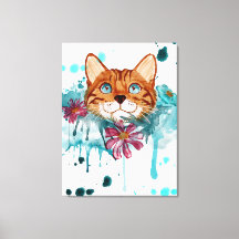 pintura bengala solta em aquarela