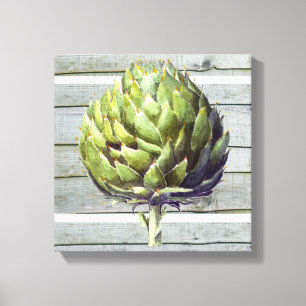 Impressão Em Tela Pintura botânica de Artichoke