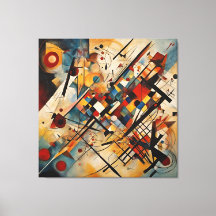 Pintura Colorida Geométrica com Abstrato