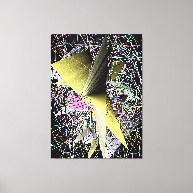 Impressão Em Tela Pintura Contemporânea Abstrata  (Frente)