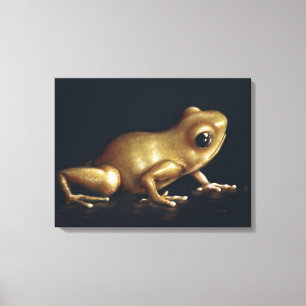 Impressão Em Tela Pintura curiosa do sapo