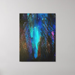 Impressão Em Tela Pintura das Luzes do Norte