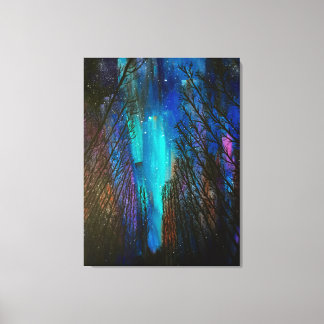 Impressão Em Tela Pintura das Luzes do Norte