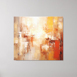Impressão Em Tela Pintura de Abstrato Amber Echoes - Tons da Terra