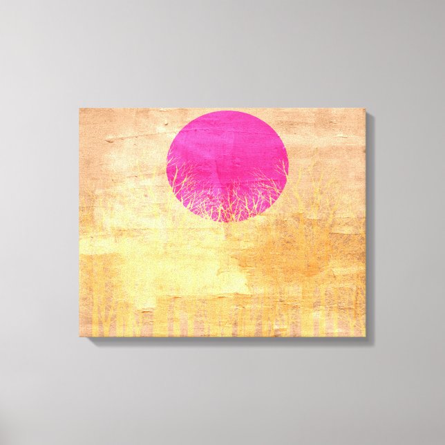 Impressão Em Tela Pintura de Abstrato sunset (Frente)