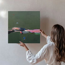 Pintura de Abstrato Verde Grande