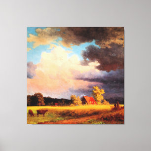 Impressão Em Tela Pintura de Albert Bierstadt, Paisagem Bávara