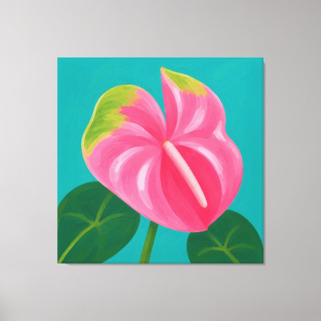 Impressão Em Tela pintura de antúrio (Frente)