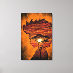 Impressão Em Tela Pintura de Arte de Tela de Desejo Noturno