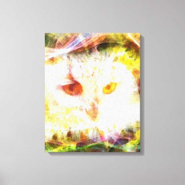 Impressão Em Tela pintura de cabeça de abstrato (Frente)