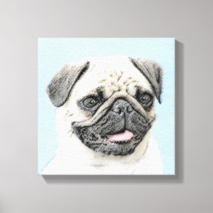 Impressão Em Tela Pintura de Cachorro - Arte de Cachorro Original