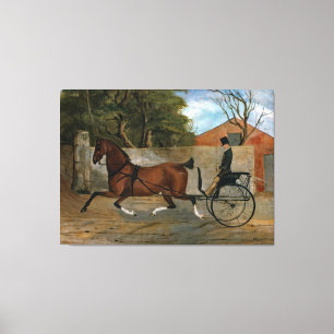 Impressão Em Tela Pintura de Carruagem de Cavalo Vintage