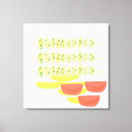 Impressão Em Tela pintura de comida em souvlaki greek