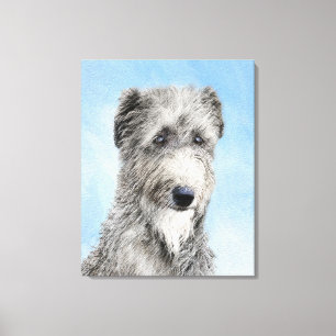 Impressão Em Tela Pintura De Deerhound Escocês - Cachorro Original C