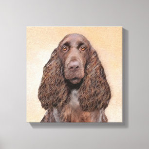 Impressão Em Tela Pintura de Espanhol de Campo - Arte de Cachorro Or