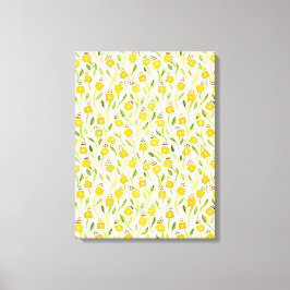 Impressão Em Tela Pintura de Flores de Água