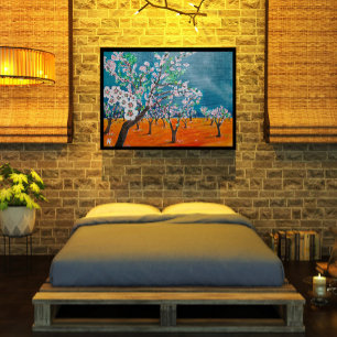 Impressão Em Tela Pintura de Huerto de Almendros por Alfred Fox