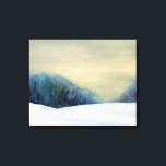 Impressão Em Tela Pintura de inverno<br><div class="desc">Neve semi-abstrato no chão da cena de inverno,  belo cartão de Natal. pintada exclusivamente em aquarela e goauche por Sarah Trett.</div>
