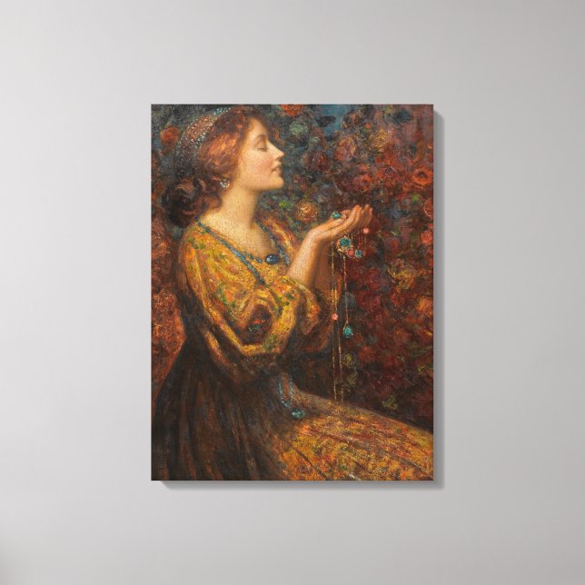 Impressão Em Tela Pintura De Jewels Por Thomas Edwin Mostyn (Frente)