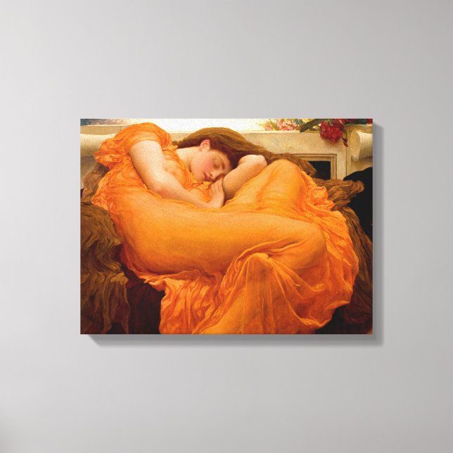 Impressão Em Tela Pintura De Junho Flamejante Por Frederic Leighton (Frente)