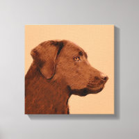 Pintura de Labrador Retriever (Chocolate) - Arte C