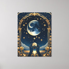 Impressão Em Tela pintura de mão tarot fantasia