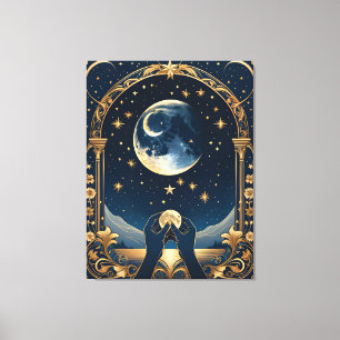 Impressão Em Tela pintura de mão tarot fantasia