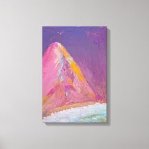 Impressão Em Tela Pintura de Montanha - Pastel a Óleo