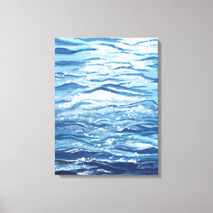 Impressão Em Tela Pintura de Ondas