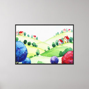 Impressão Em Tela Pintura de paisagem